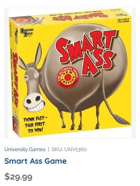 University Games "Smart A**" The Ultimate Trivia Board Game